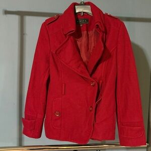 Giacca Bold Red Trench Coat
